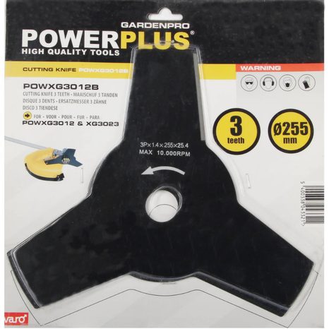 Žací nůž pro křovinořezy Powerplus 255mm POWXG3012B
