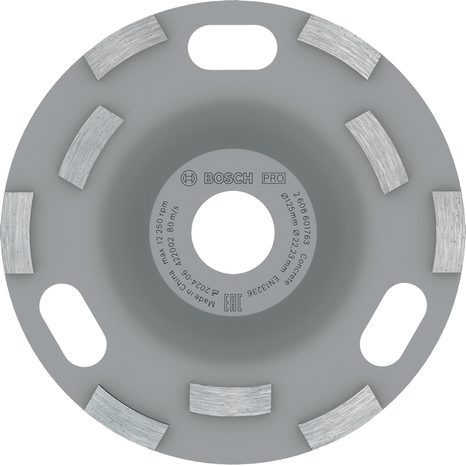 Brusný diamantový hrncový kotouč Bosch PRO Concrete 125 mm 2608601763