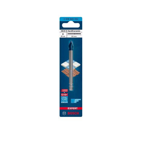 Vrták do dlažby Bosch EXPERT HEX-9 HardCeramic 8 x 90 mm 2608900592
