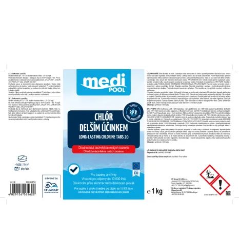 Pomalurozpustné tablety mediPOOL 20g 1,0 kg - 3
