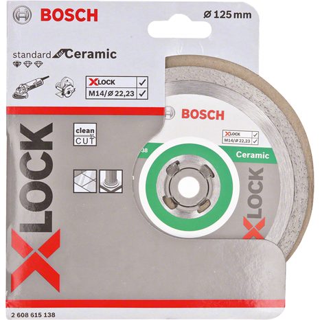 Diamantový řezný kotouč Bosch Standard for Ceramic X-LOCK 125 mm 1 ks 2608615138 - 2