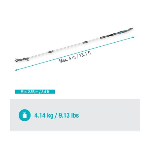 Aku teleskopické nůžky na větve Gardena HighCut 360/18V P4A 14776-55 - 4