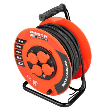 Venkovní prodlužovací kabel na bubnu 50m 3x1,5mm² FESTA INDUSTRY 37751