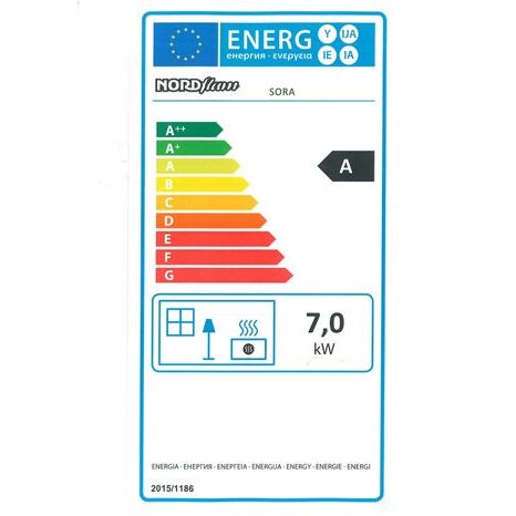 Krbová litinová kamna SORA Eko s dvojím spalováním a externím přívodem vzduchu - 7 kW - 5