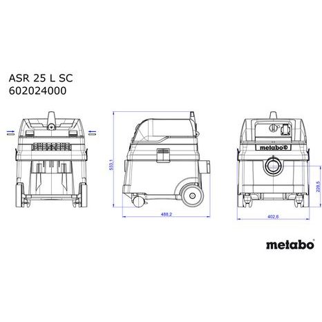 Elektrický vysavač Metabo ASR 25 L SC 602024000 - 3