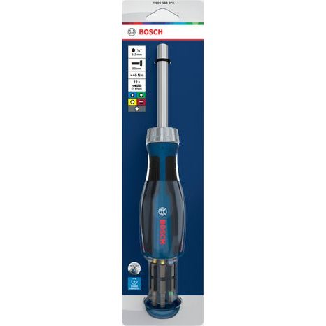 Ráčnový šroubovák Bosch se zásobníkem 12 ks bitů 1600A039PK - 2