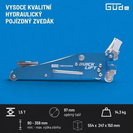 Posuvný hydraulický zvedák GÜDE GRH 1,5/360 ALQ 18044 - 7