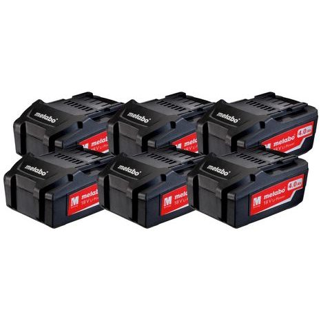 Sada 6 x akumulátor Metabo Li-Power 18 V – 4.0 Ah, 625151000