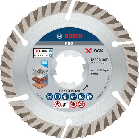 Diamantový dělicí kotouč Bosch PRO X-LOCK 115mm 1 ks 2608615165