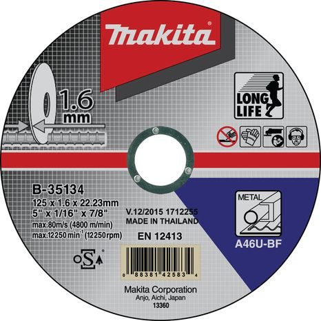 Řezný kotouč Makita 125 x 1,6 mm B-35134