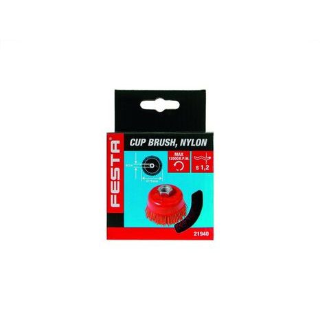 Brusný nylonový kartáč FESTA nylon 75mm M14 21940 - 2