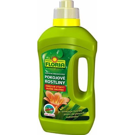 Hnojivo pro pokojové rostliny s účinky na mušky-smutnice FLORIA 0,5 l