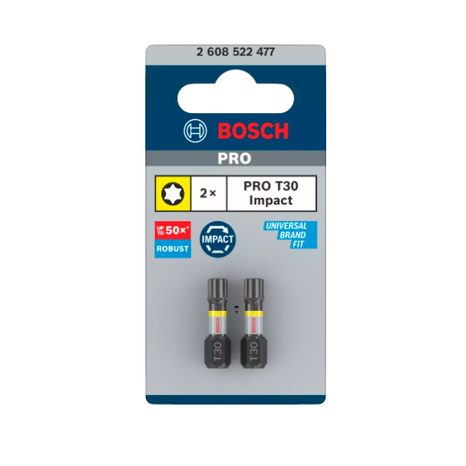 Šroubovací bit Bosch PRO Impact Control 25 mm T30 2 ks 2608522477