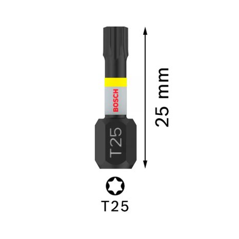 Šroubovací bit Bosch PRO Impact Control 25 mm T25 2 ks 2608522475 - 3