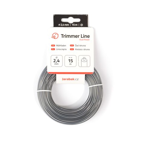 Žací struna Jarabák Dual Power kulatá 2,4 mm x 15 m