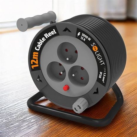 Prodlužovací kabel SOLIGHT buben 12m, 3x1,5mm² PB24 - 4