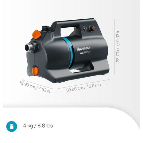 Aku povrchové čerpadlo Gardena 3000 Silent 18V P4A set 14610-20 - 3