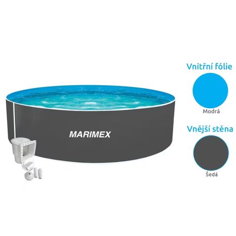 Bazén Orlando Marimex 4,57 x 1,07 m ŠEDÝ s příslušenstvím 10303044 - 2