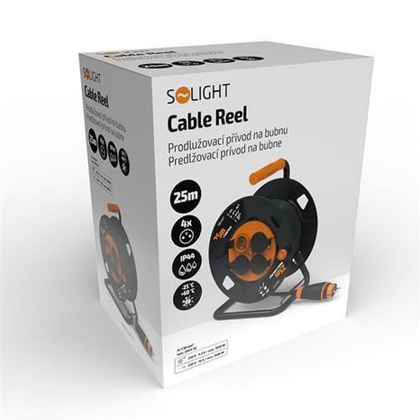 Venkovní prodlužovací kabel SOLIGHT buben 25m, 3x1,5mm² PB33 - 8