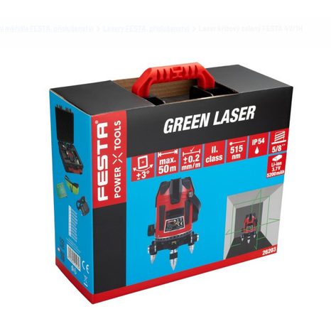 Aku křížový laserový měřič FESTA 4V/1H 26203 - 10