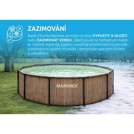 Bazén Florida Marimex 3,66 x 0,99 m TEAK vč. skimmeru 10340285 - 3