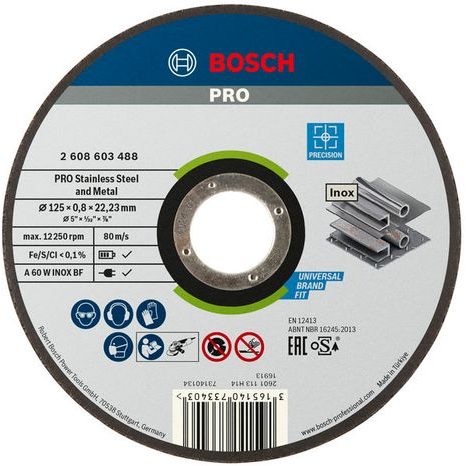 Řezný kotouč Bosch PRO Stainless Steel and Metal 125 x 0,8 mm 2608603488