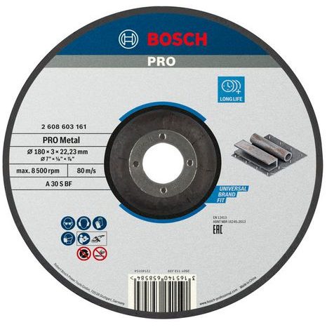 Řezný kotouč Bosch PRO Metal 180 x 3 mm 2608603161