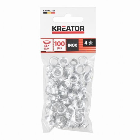 Nýtovací očka Kreator hliník 7mm 100ks
