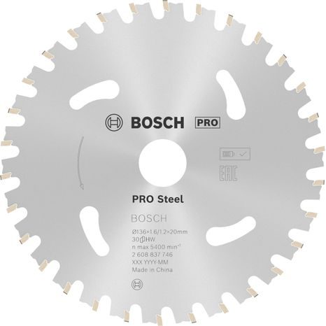 Pilový kotouč Bosch PRO Steel 136 mm 30T 2608837746