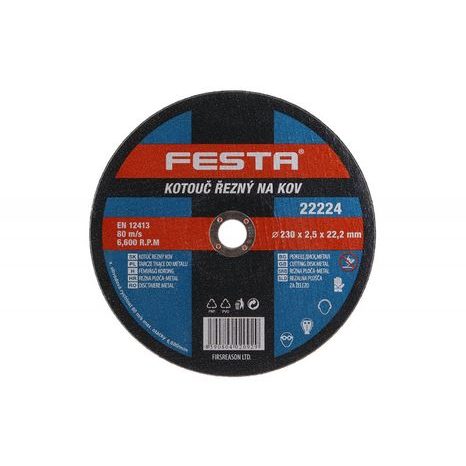 Řezný kotouč na kov FESTA 230 x 2,5 mm 22224