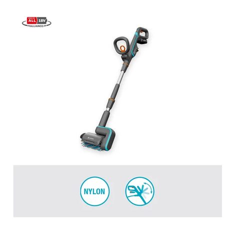 Aku multi čistič Gardena AquaBrush Patio P4A sada 14841-20 - 2