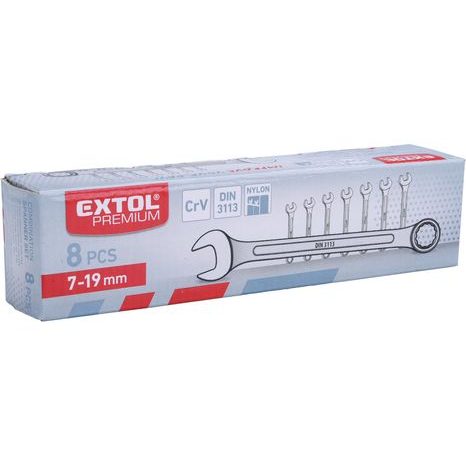 EXTOL PREMIUM 6319 - klíče očkoploché, sada 8ks, 6-19mm - 3