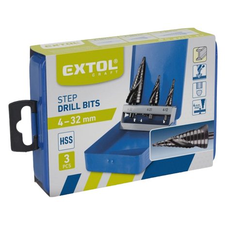 Sada stupňovitých vrtáků EXTOL CRAFT 20092 - 2