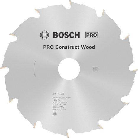 Pilový kotouč Bosch PRO Wood Construct 190 mm 12T 2608640633