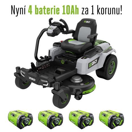 Aku zahradní rider EGO Z6 ZT4201E-S ovládaný volantem
