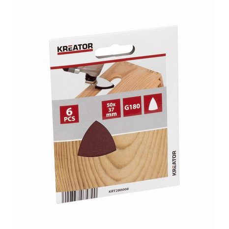 6x Brusný papír Kreator 50mm G120 KRT280008