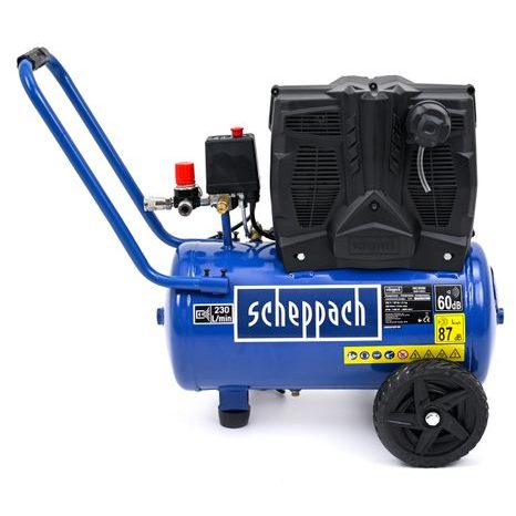 Elektrický bezolejový dvojvalcový kompresor 24 l Scheppach HC 25 Si - 5