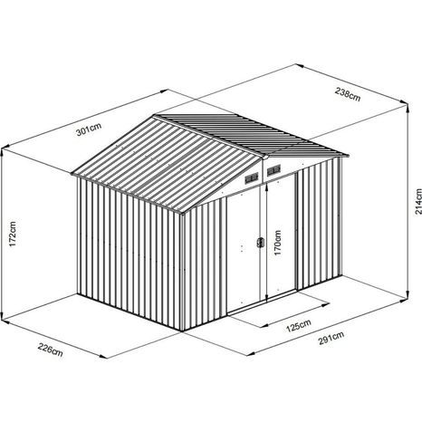 Záhradný domček FIELDMANN  7 m² FZDO 1007 - 2