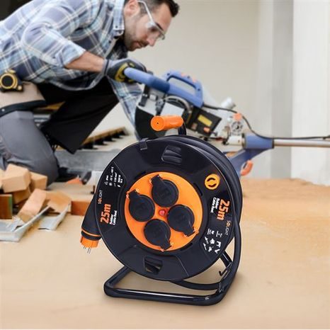 Venkovní prodlužovací kabel SOLIGHT buben 25m, 3x2,5mm² PB41 - 7