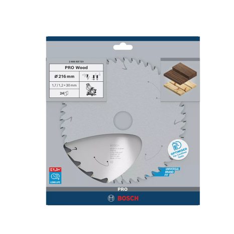 Pilový kotouč Bosch PRO Wood 216 mm T24 2608837721 - 2