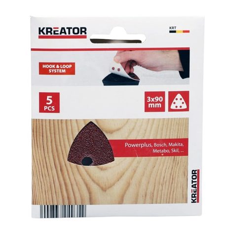 5x Brusný papír Kreator 3 x 90 mm G180 KRT210008 - 2