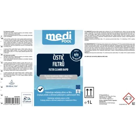 Rapid - čistič filtrů a kartuší mediPOOL 1,0 l - 4
