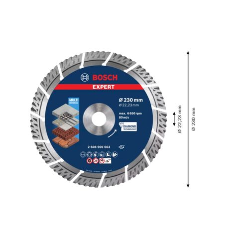 Diamantový segmentový kotouč Bosch EXPERT Multi Material 230 mm 2608900663 - 3