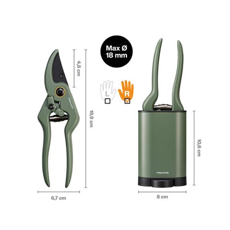 Ruční zahradní nůžky s pouzdrem Fiskars 1075314 - 4