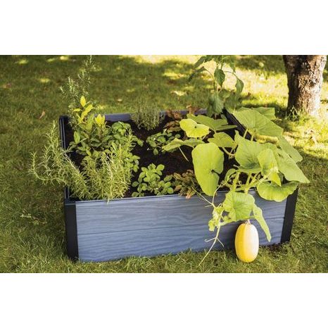 Vyvýšený záhon KETER Maple Square šedý - 3