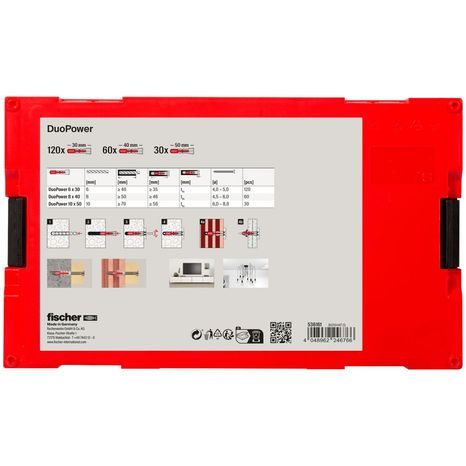 Hmoždinky Fischer Duopower - FixTainer box 210 ks - 4