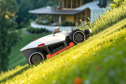 Robotická sekačka do svahu: přehled modelů a sklonů, které zvládnou