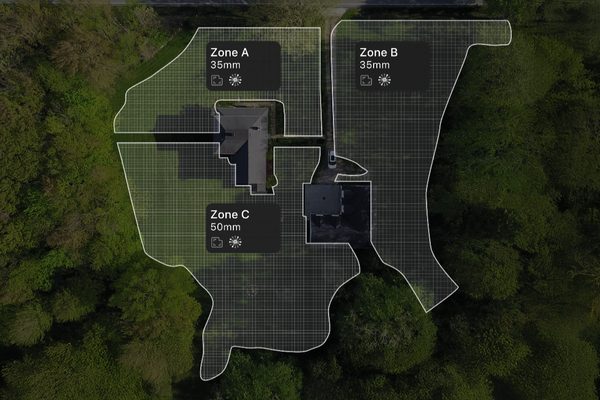 Navimow H210E - Správa viacerých zón