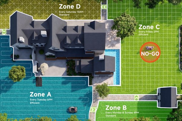 MOVA LiDAX Ultra - správa zón