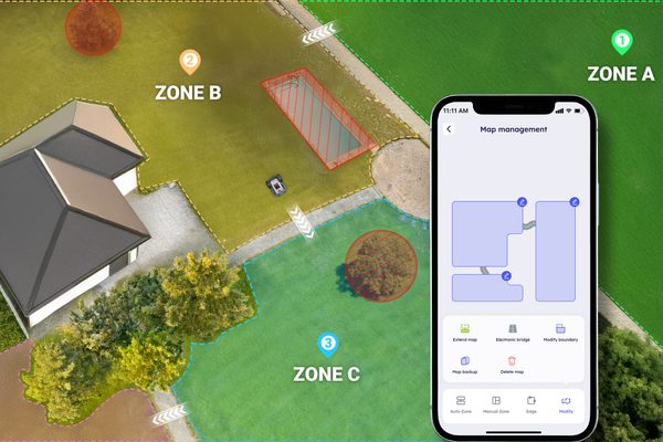Anthbot M5 LiDAR - zóny sečení